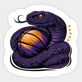 Purple and gold snake mamba, five championships, player legends Sticker